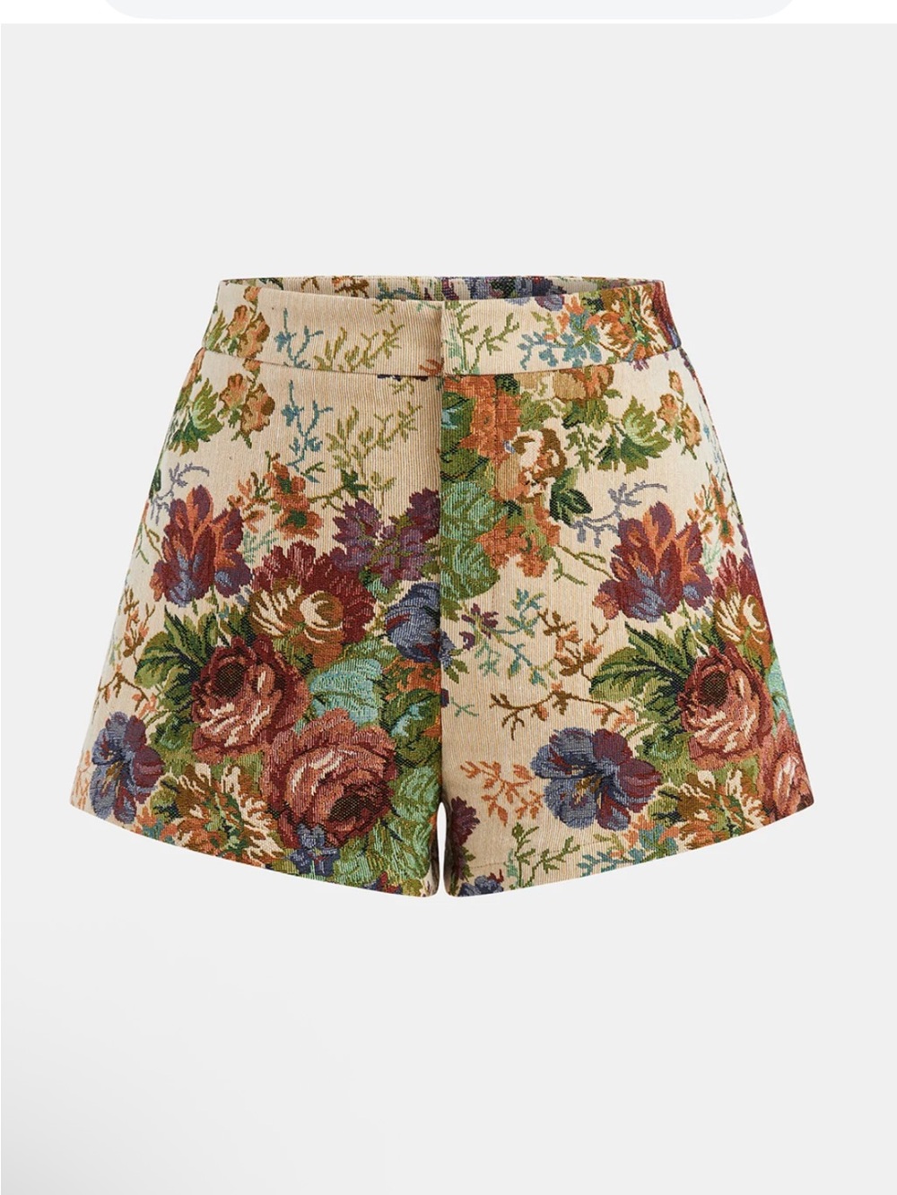 Commense Floral Tapestry High-Rise Women’s Shorts - Large